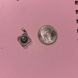 Black & white diamond pendant